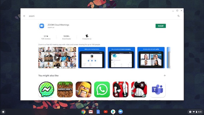 Utilice la búsqueda de vídeo Zoom Chromebook