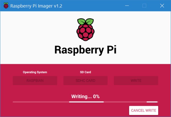 Escritura de generador de imágenes Raspberry PI