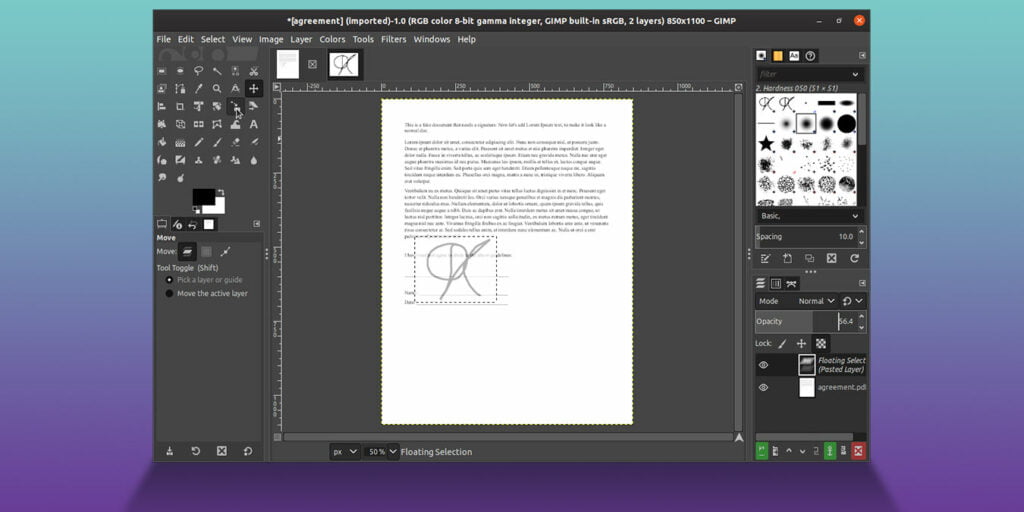 Sign Docs With Gimp Featured