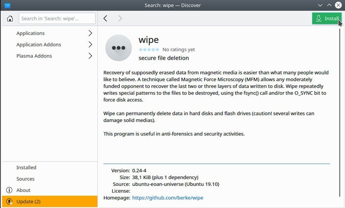 Eliminación de archivos de Linux Limpie la instalación