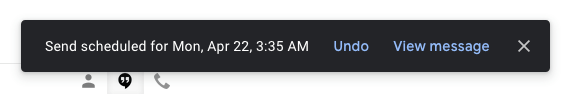 Programar notificación de correo electrónico de Gmail