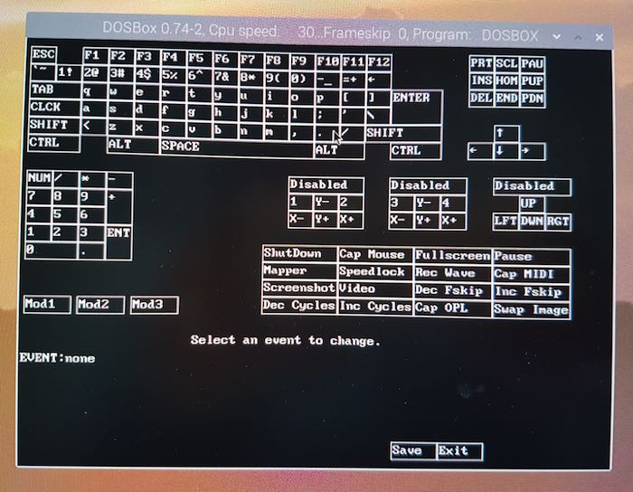 DOSBox a menudo puede detectar y mapear controladores de juegos automáticamente.