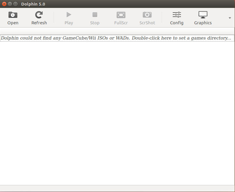 Emulador Dolphin Wii ejecutándose en Ubuntu