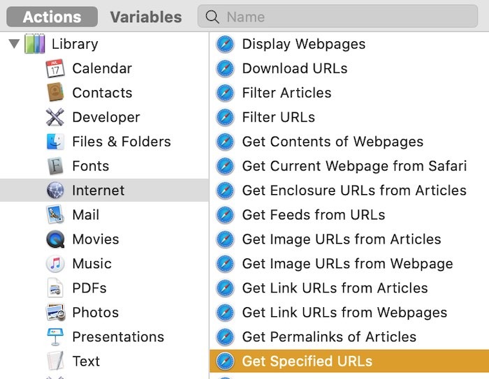 Cómo usar Mac Automator Obtener URL especificada