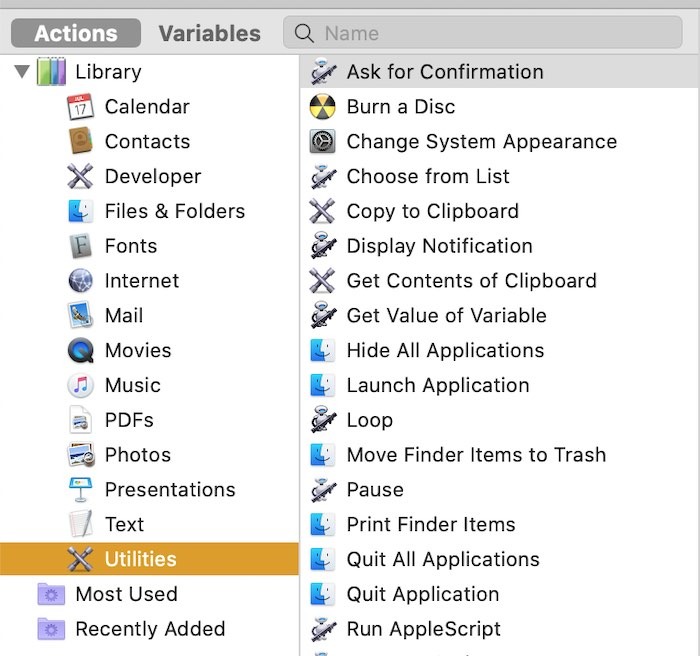 Cómo usar las utilidades de la biblioteca de Mac Automator