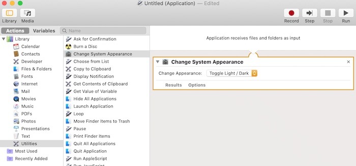 Cómo usar la apariencia del sistema de cambio de Mac Automator