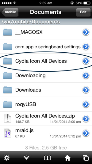 Reemplazar-Cydia-Icon-iOS-7-Abrir-archivo no archivado