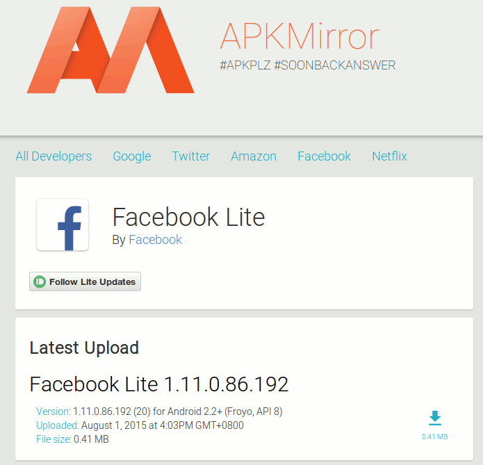 descargar facebook-lite-apkmirror-apk