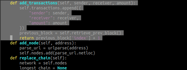 Bloque destacado de Vim