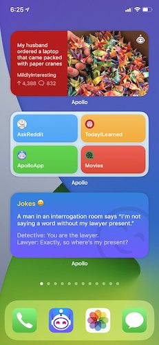 10 mejores widgets Ios14 Sticky Apollo