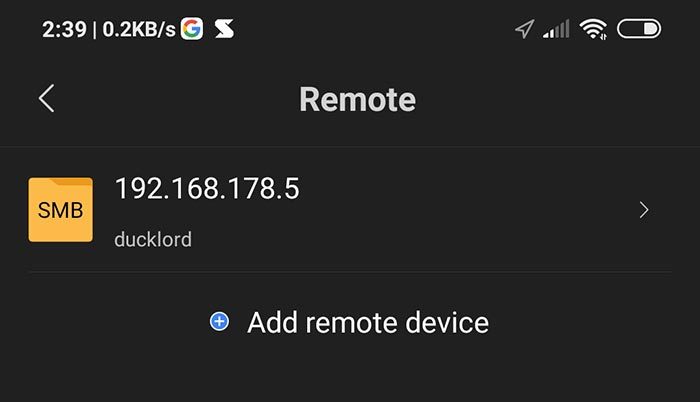 Ubuntu Android Wifi Filesharing Android Remote PC en la lista