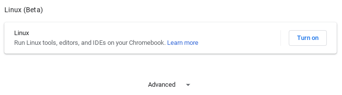 Chromeos Linux Beta