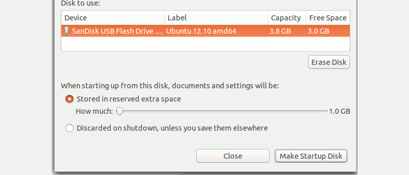 Las diferencias entre USB en vivo persistente y USB de instalación completa