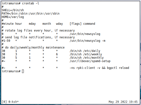 Guía de Cron 05 Lista Crontab