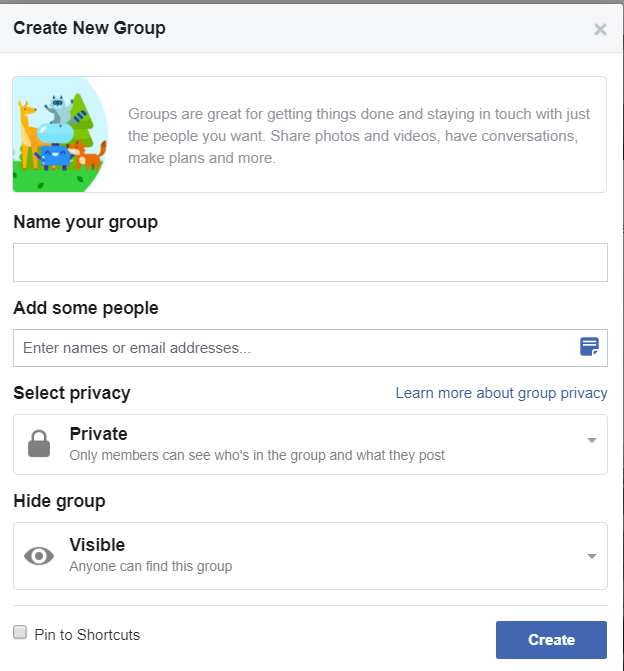 Información básica de los grupos de Facebook