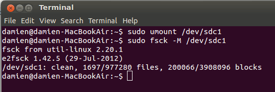 fsck-check-unmounted-external-filesystem