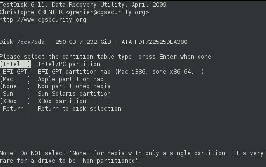 testdisk-partitiontype