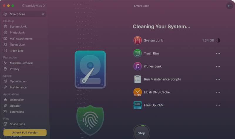 Analizar espacio en disco Mac Cleanmymac X