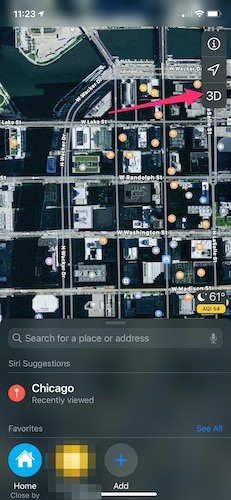 Personaliza la vista 3d de Apple Maps