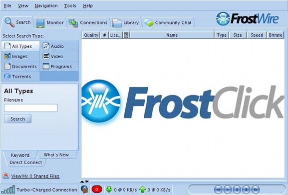 Frostwire-nuevo principal