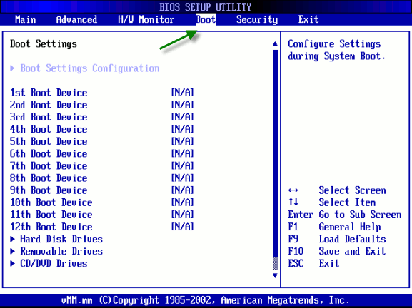 recoverycd-boot-settings