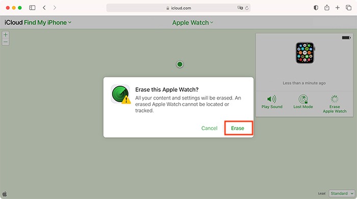 Desvincular dispositivo de borrado de Apple Watch Icloud