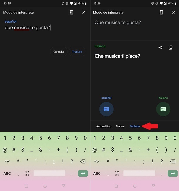 Cómo funciona el modo de teclado de intérprete del Asistente de Google