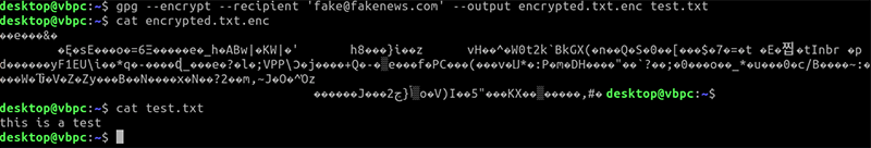 Salida de cifrado de archivo Gpg Linux