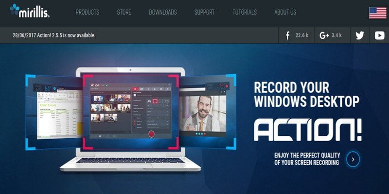 Action! Screen Recorder: All-in-One Software for Screencasting, Game Recording, and Live Streaming on Windows