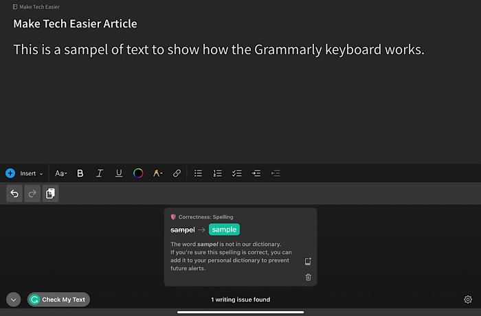 Aplicaciones de teclado Ios Grammarly