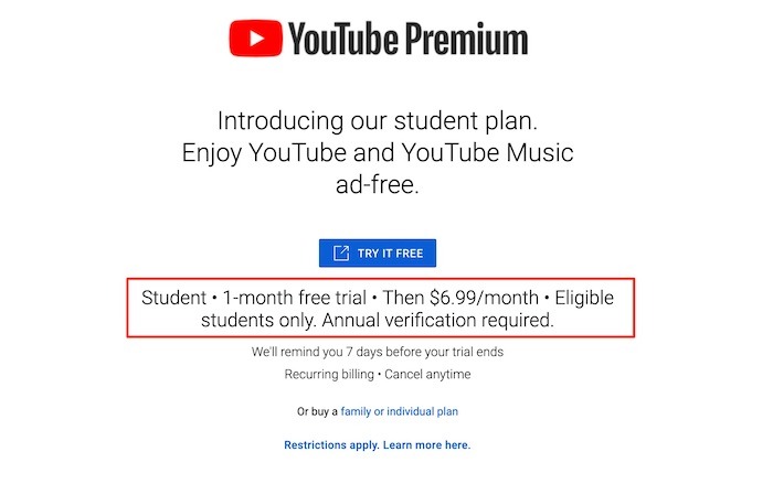 Youtube Tv Premium Precio Estudiante