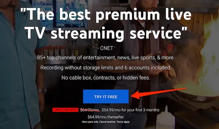 Versión de prueba de Youtube Tv Premium Tv