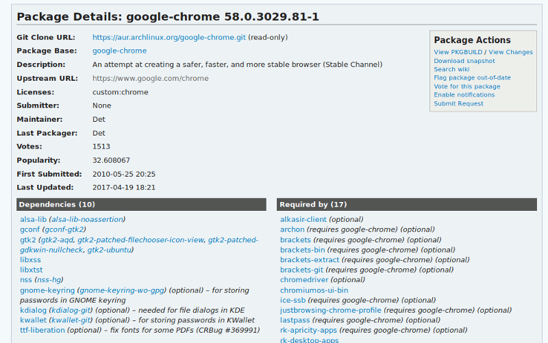 arch-linux-google-chrome-aur-instantánea
