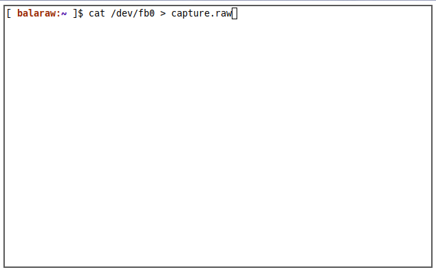 Archivo de salida de terminal 13 Capture Framebuffer Raw