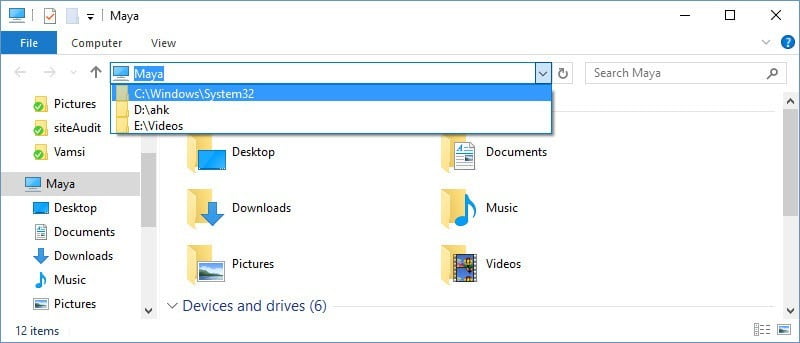 How to Delete File Explorer Address Bar History in Windows