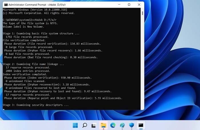 El parámetro Windows11 10 es incorrecto Ejecutar Chkdsk