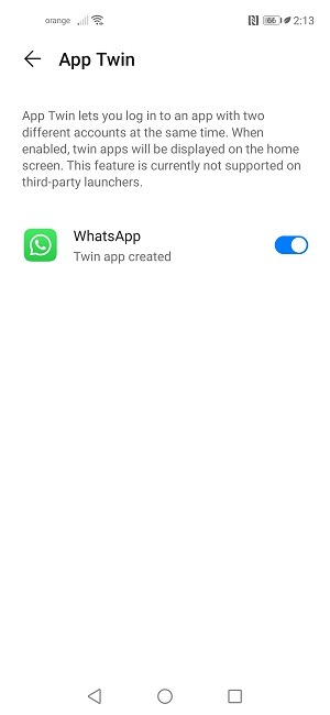 Whatsapp Dos cuentas Creación de aplicaciones gemelas Huawei