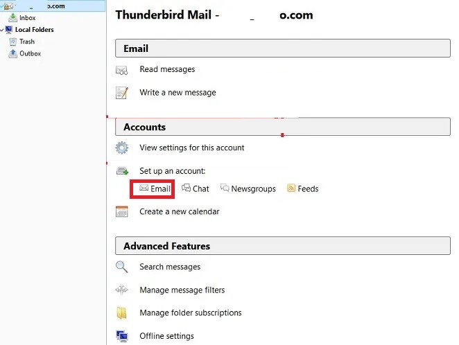Gmail Múltiple Administrar Thunderbird Establecer nuevo correo electrónico