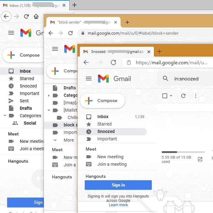 Gestión múltiple de Gmail Firefox Chrome Edge