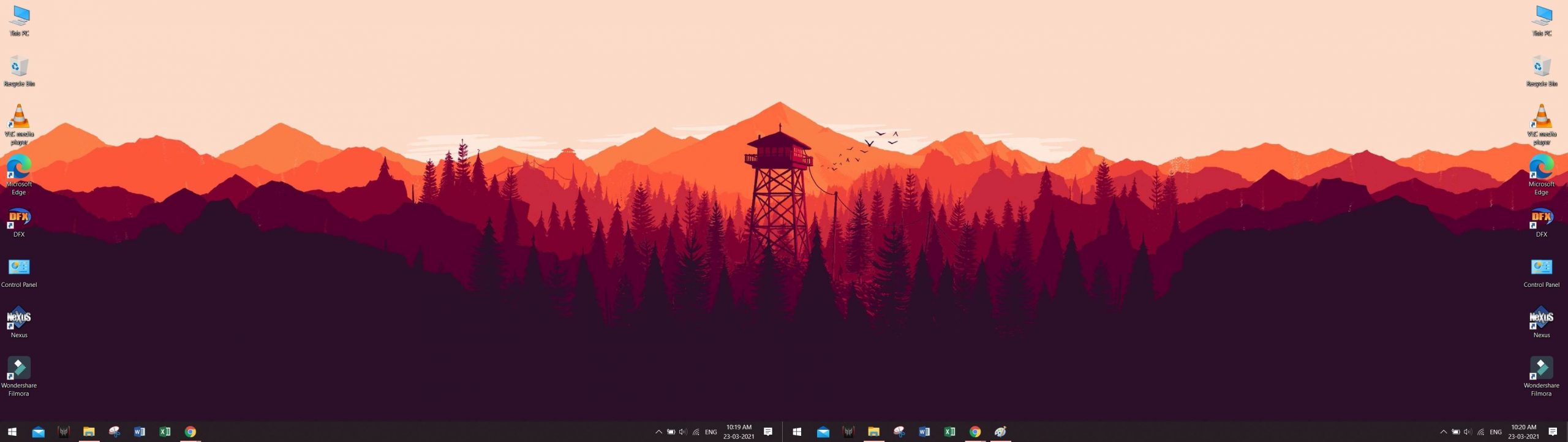 Configuración de fondo de pantalla de pantalla dual