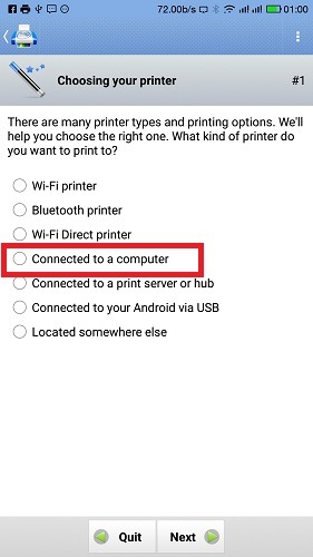 Imprimir usando un teléfono Android conectado a una computadora