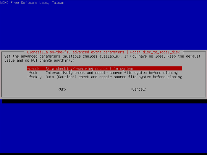 clonezilla-skip-filesystem-check