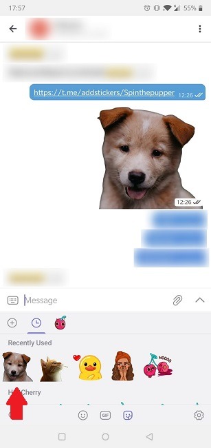 Cómo crear pegatinas Telegram Share In Chat