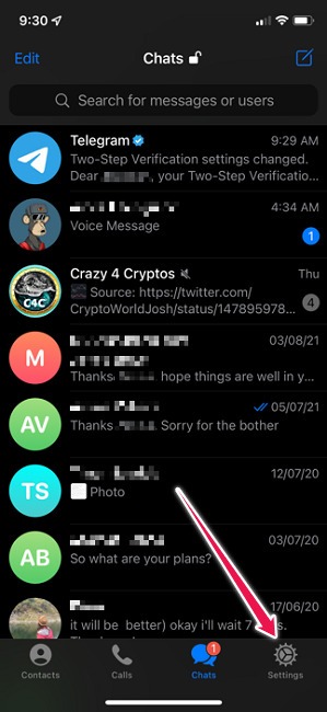 Arreglar Telegram no guardando fotos Configuración de iOS