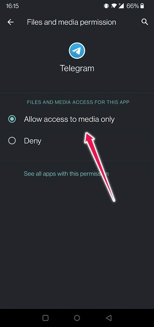 Arreglar Telegram No Guardar Fotos Permitir Acceder Solo a Medios