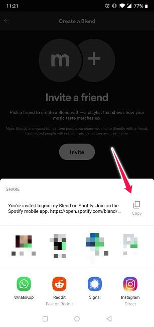 Cómo crear una lista de reproducción de Spotify Blend Share Link