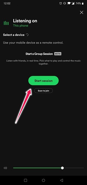 Cómo crear una sesión grupal de Spotify Blend Playlist Comenzar a escuchar
