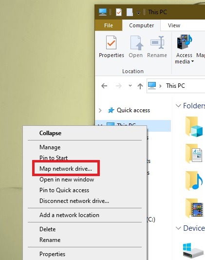 Cómo mapear una unidad Webdav en Windows 10 Map Network