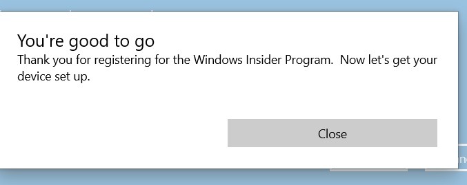 Configuración del dispositivo del programa Windows11 Insider