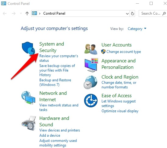 Proteger con contraseña las carpetas de archivos Windows 10 Panel de control Seguridad del sistema